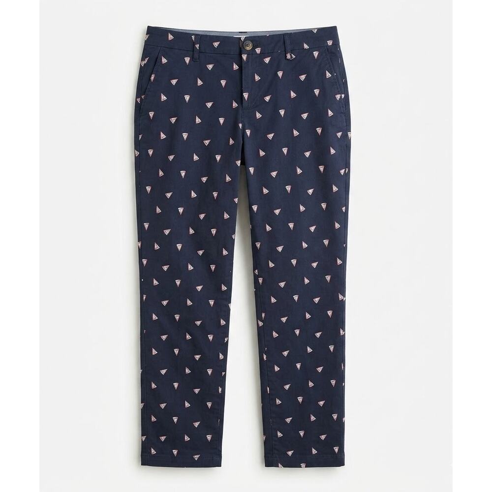 Tommy Hilfiger Navy Blue Sailboat Print Chino Pants Size 8